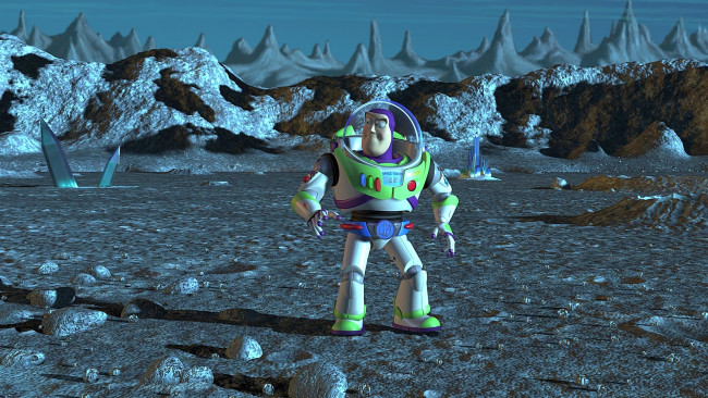 Обои картинки фото мультфильмы, toy story 2, скафандр, космонавт, планета