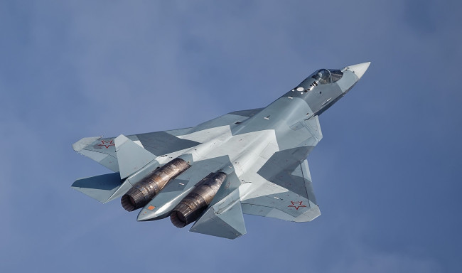 Обои картинки фото t-50 pak-fa, авиация, боевые самолёты, истребитель