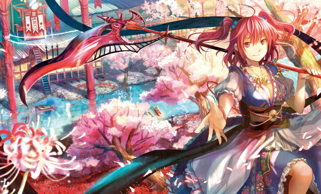 Обои картинки фото аниме, оружие,  техника,  технологии, девушка