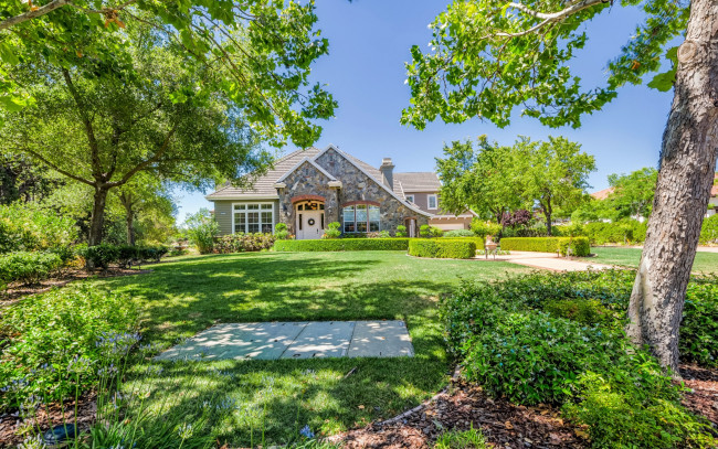 Обои картинки фото города, - здания,  дома, сад, деревья, особняк, кусты