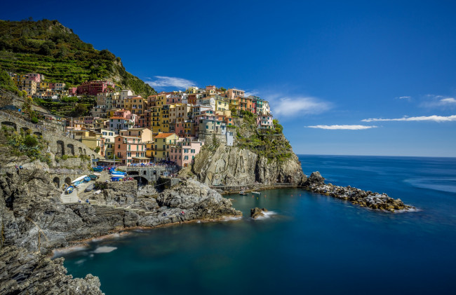 Обои картинки фото manarola, города, - панорамы, побережье