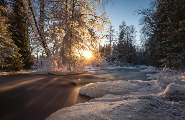 Обои картинки фото природа, зима, простор