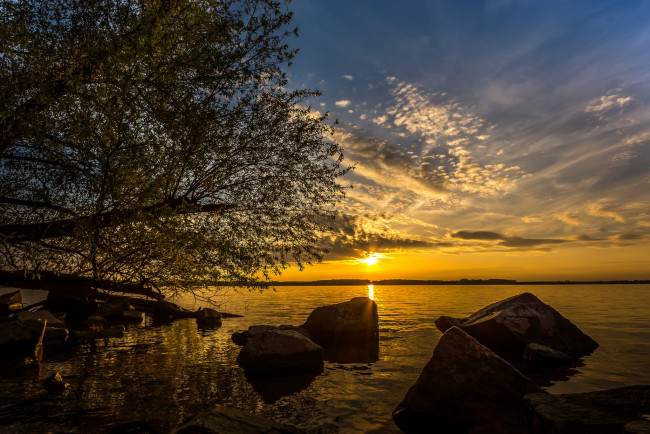 Обои картинки фото природа, восходы, закаты, простор