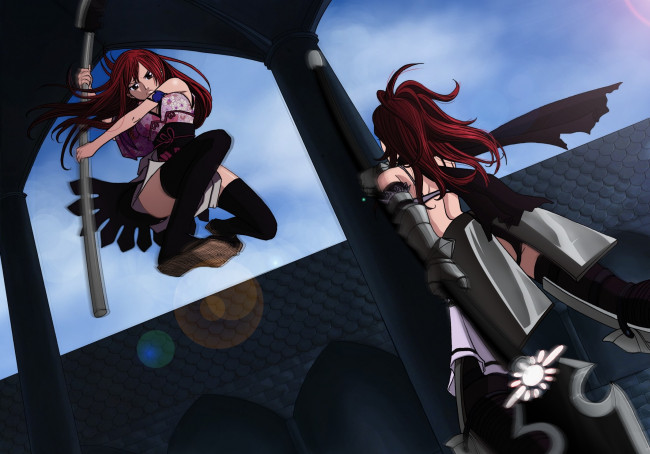 Обои картинки фото аниме, fairy tail, хвост, феи