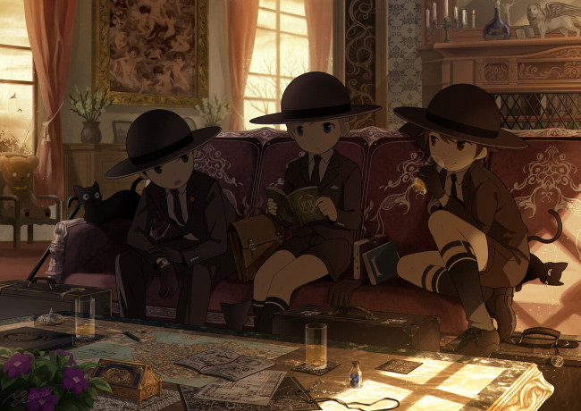 Обои картинки фото аниме, unknown,  другое, мальчики