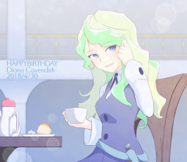 обоя аниме, little witch academia, девушка