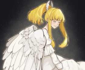 Картинка аниме ангелы +демоны девушка