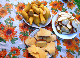 Картинка еда бутерброды +гамбургеры +канапе сыр бананы яблоки хлеб колбаса