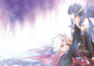 Картинка аниме fate stay+night +grand+order +apocrypha объятия девушка парень