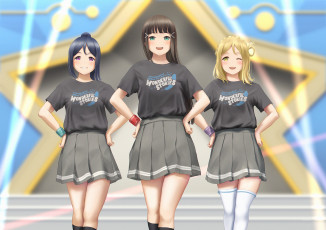 Картинка аниме love+live +school+idol+project взгляд фон девушки