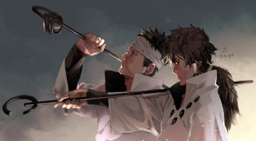 Картинка аниме naruto посохи индра асура братья