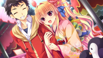 Картинка аниме baka+to+test+to+shoukanjuu девушка взгляд фон