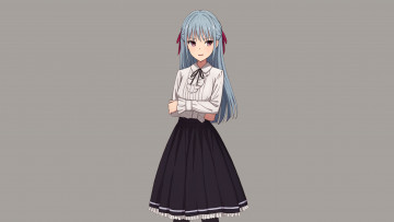 Картинка аниме unknown +другое+ взгляд девушка фон