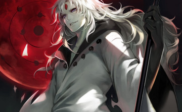 Картинка аниме naruto посох мудрец шаринган мадара