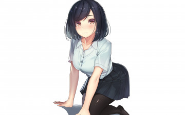 Картинка аниме unknown +другое+ фон взгляд девушка