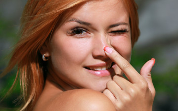 Картинка violla+a девушки -unsort+ лица +портреты улыбка портрет лицо красотка модель девушка рыжеволосая violla a