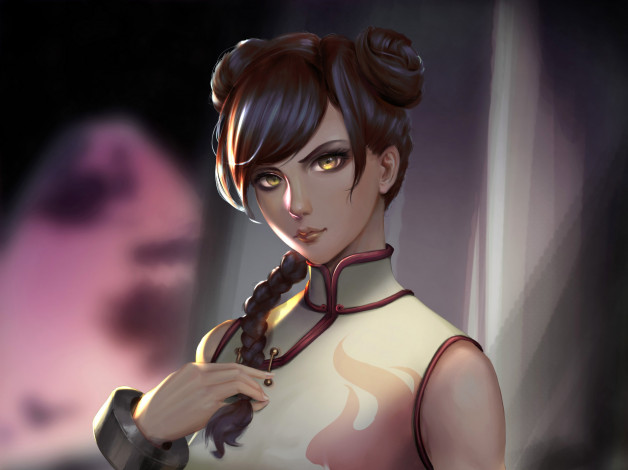 Обои картинки фото аниме, naruto, тентен, коса, куноичи