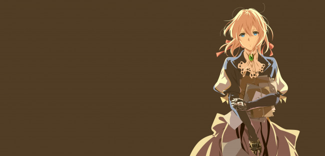 Обои картинки фото аниме, violet evergarden, взгляд, девушка, world, of, warcraft, фон