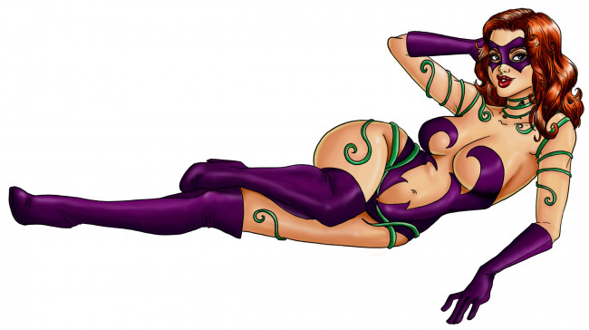 Обои картинки фото рисованное, комиксы, фон, девушка, взгляд, маска