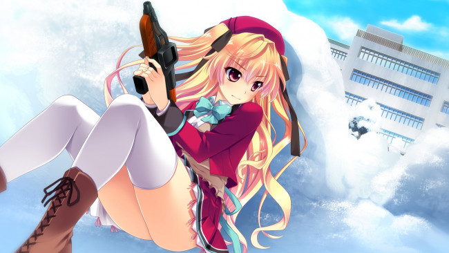 Обои картинки фото аниме, baka to test to shoukanjuu, взгляд, фон, девушка