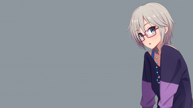 Обои картинки фото аниме, idolm@ster, фон, взгляд, девушка