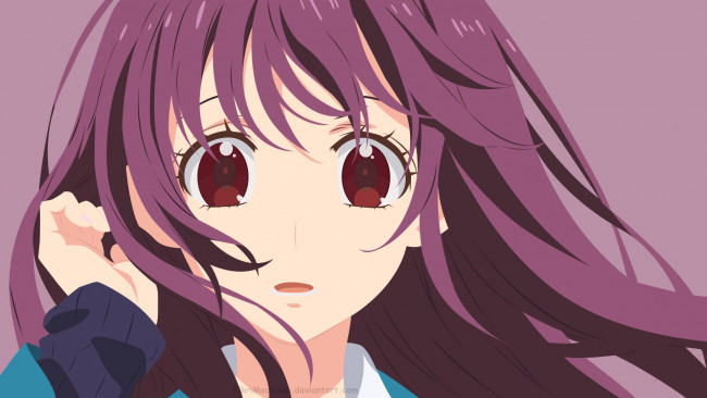 Обои картинки фото аниме, unknown,  другое , фон, взгляд, девушка