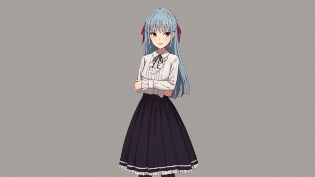 Обои картинки фото аниме, unknown,  другое , взгляд, девушка, фон