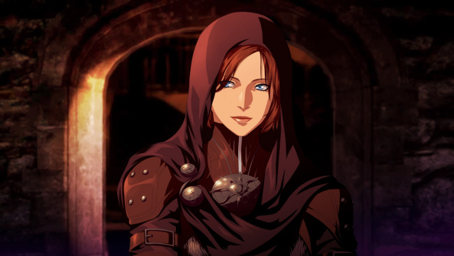 Обои картинки фото видео игры, dragon age, взгляд, фон, девушка