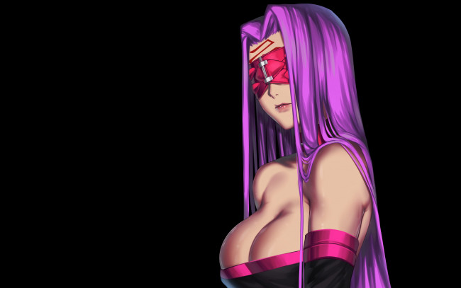 Обои картинки фото аниме, fate, stay night,  grand order,  apocrypha, маска, грудь, девушка