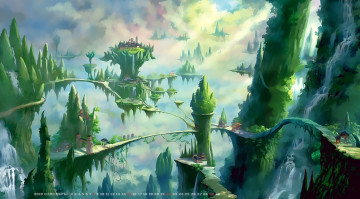 Картинка календари фэнтези calendar сооружение город мост 2019 планета