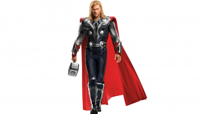 Обои картинки фото кино фильмы, the avengers, молот, бог, плащ, тор
