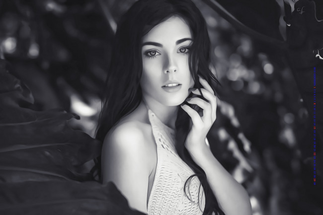 Обои картинки фото календари, компьютерный дизайн, растение, 2019, calendar, женщина, взгляд, девушка