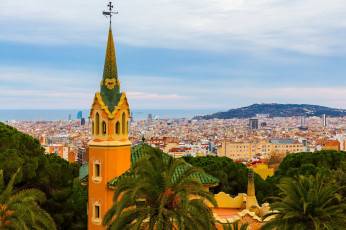 Картинка города барселона+ испания панорама