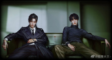 Картинка рисованное люди ван ибо wang yi bo сяо чжань xiao zhan