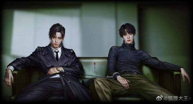 Обои картинки фото рисованное, люди, ван, ибо, wang, yi, bo, сяо, чжань, xiao, zhan