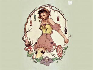 Картинка рисованное люди девочка леденец