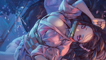 Картинка клинок+рассекающий+демонов аниме demon+slayer +kimetsu+no+yaiba demon slayer kimetsu no yaiba девушка взгляд nezuko kamado