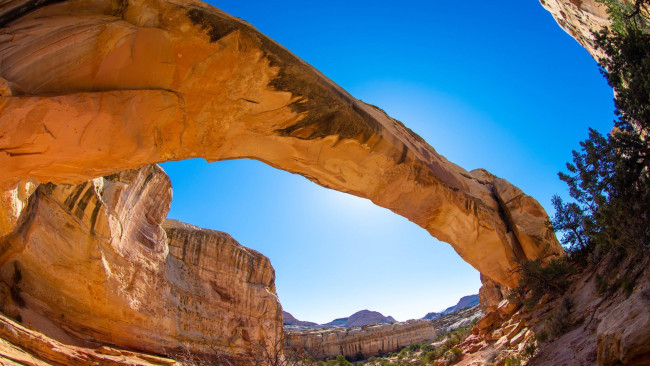 Обои картинки фото hickman bridge, capitol reef national park, utah, природа, горы, hickman, bridge, capitol, reef, national, park