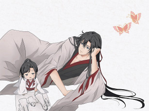 Картинка аниме mo+dao+zu+shi вэй усянь а-юань бабочки