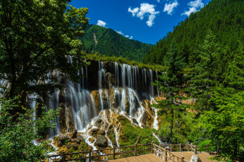 Картинка красота природа водопады лес водопад