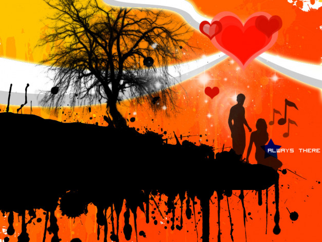 Обои картинки фото always, there, векторная, графика