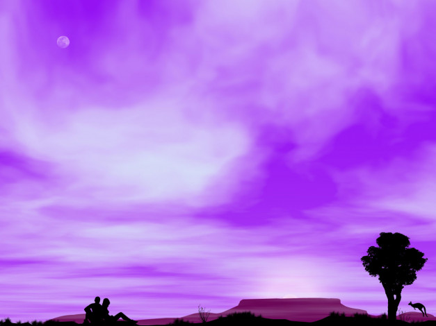 Обои картинки фото australian, night, векторная, графика