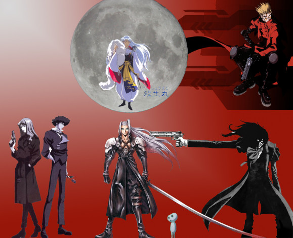 Обои картинки фото аниме, weapon, blood, technology