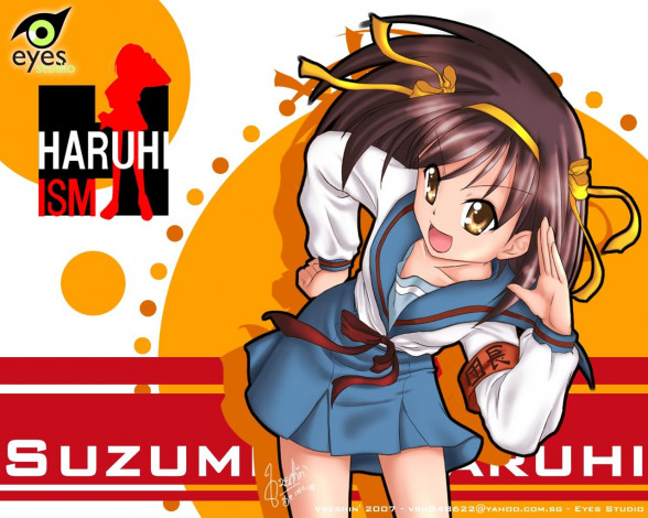 Обои картинки фото аниме, the, melancholy, of, haruhi, suzumiya