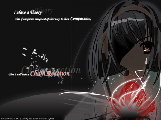 Обои картинки фото аниме, the, melancholy, of, haruhi, suzumiya