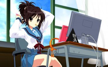 Картинка аниме the melancholy of haruhi suzumiya