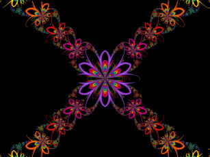 Картинка 3д графика fractal фракталы тёмный узор