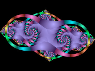 Картинка 3д графика fractal фракталы тёмный узор