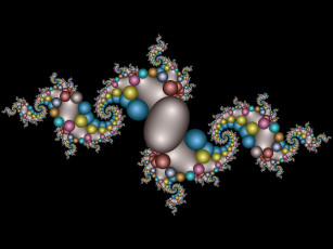 Картинка 3д графика fractal фракталы тёмный узор фрактал