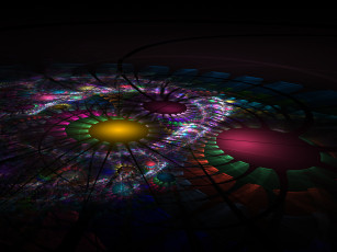 Картинка 3д графика fractal фракталы узор тёмный